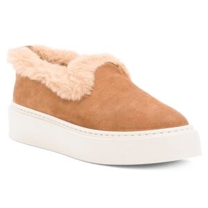 Aquatalia 5 LETTY Faux FUR SHEARLING LINED Sneaker Slip-on Loafer